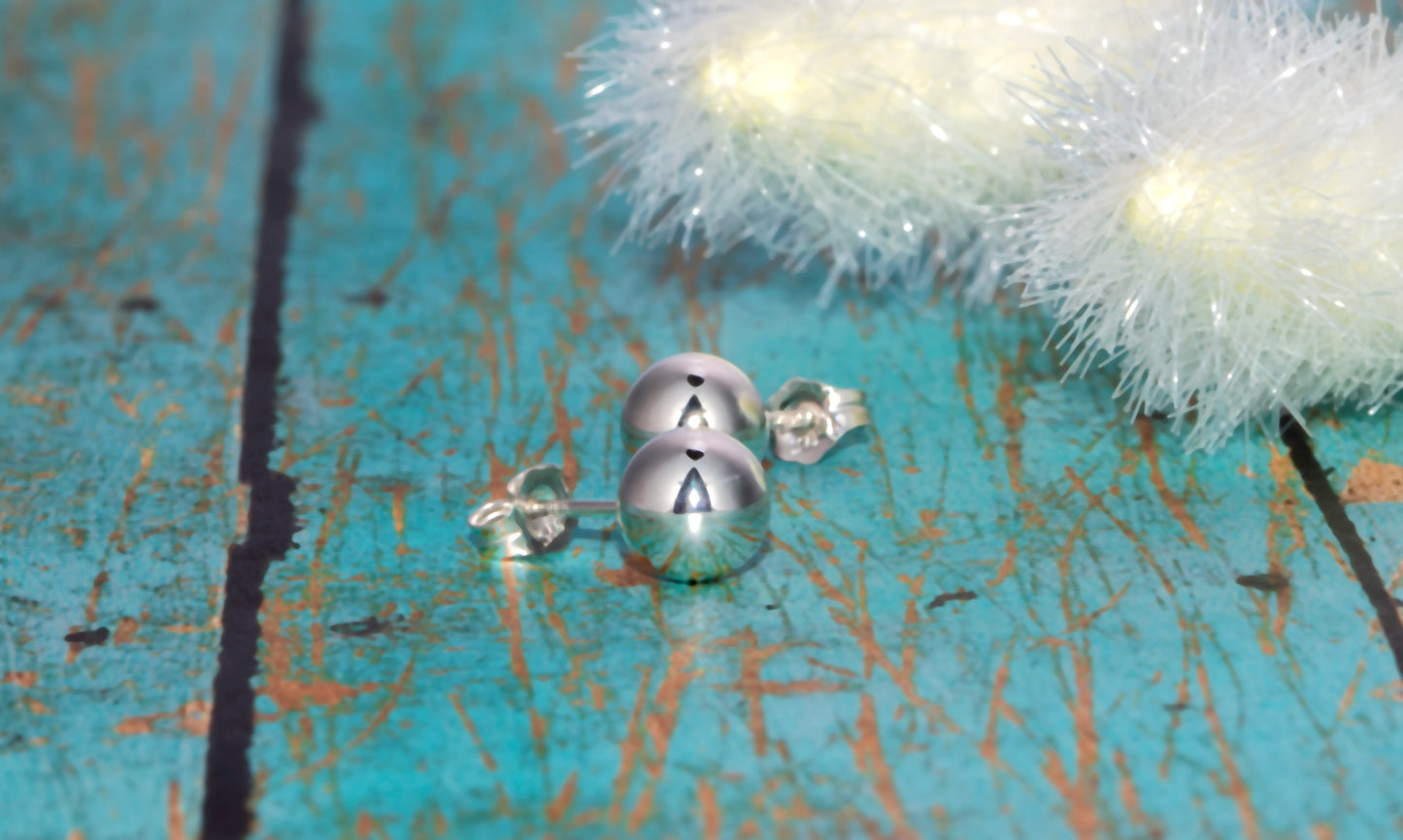 Sterling Silver ball stud earrings