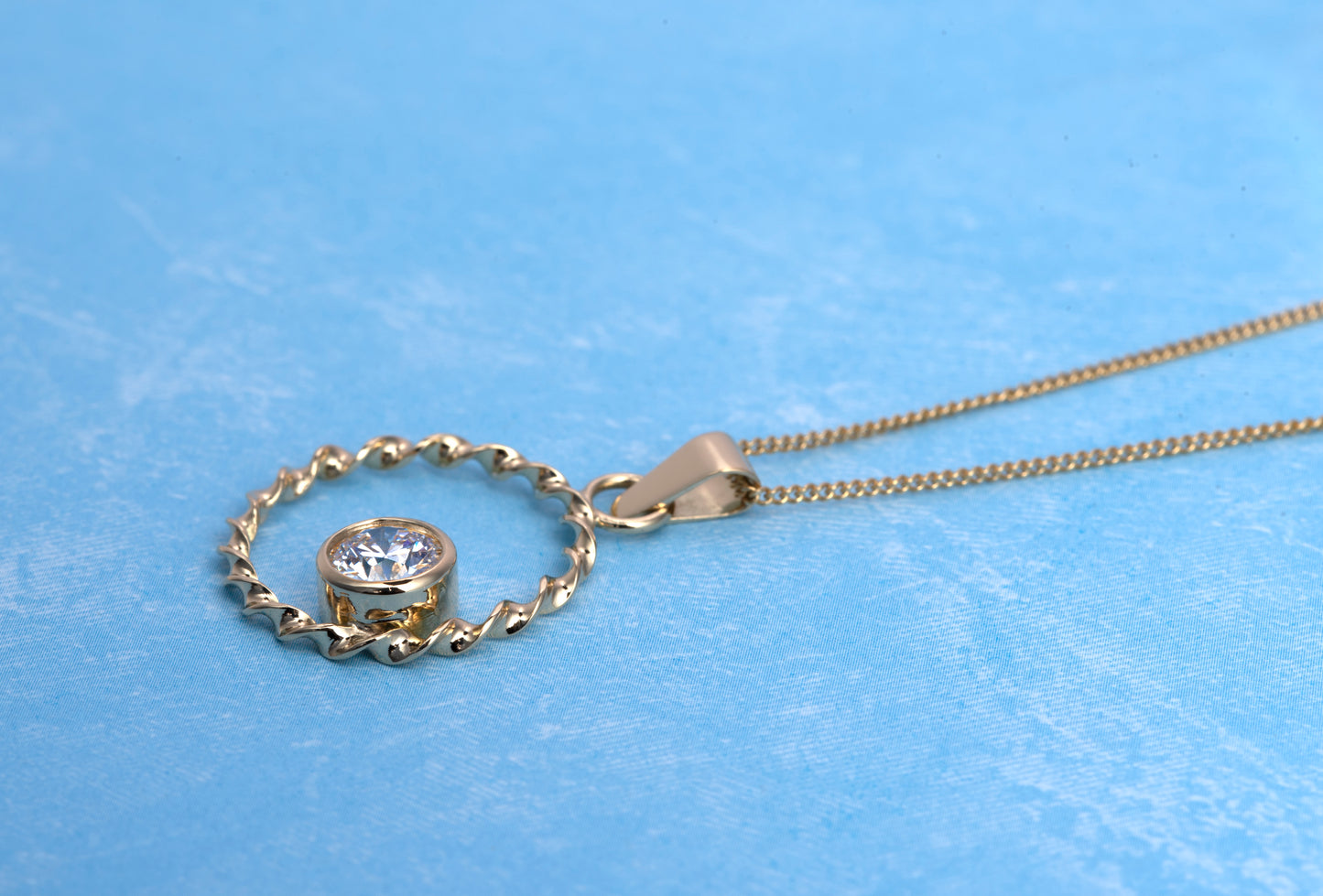 14K Yellow Gold Necklace With Lab Grown Diamond