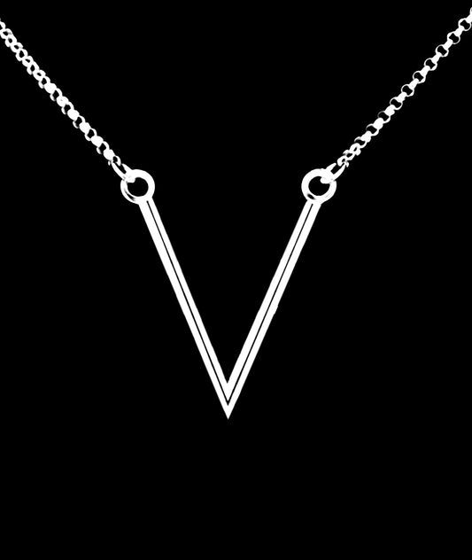 Sterling Silver V Shape Necklace