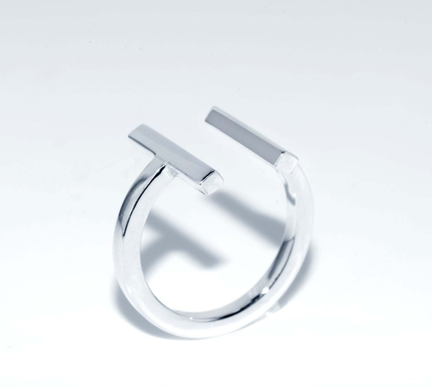 Sterling Silver open top T shape ring