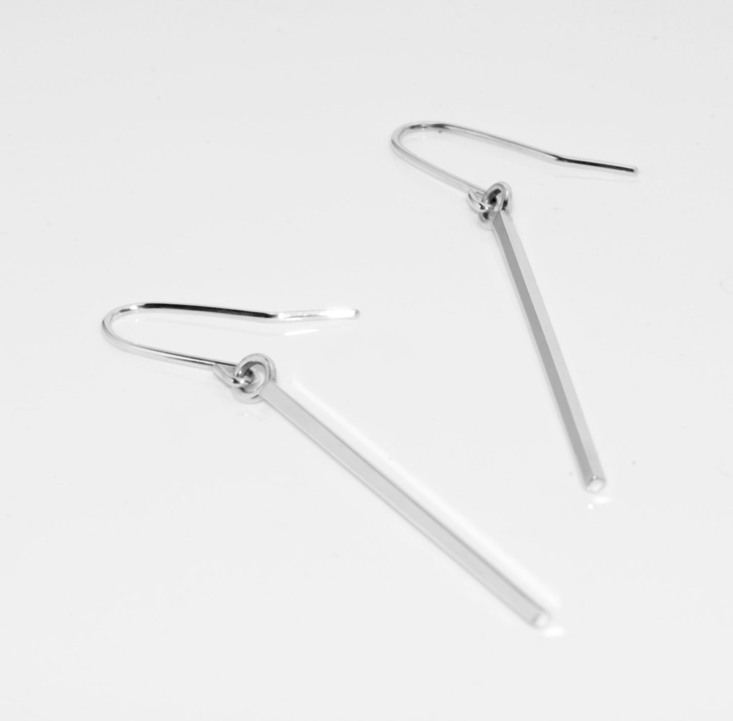 Sterling Silver stick drop earrings