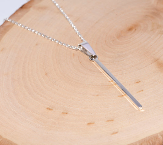 Sterling Silver stick necklace