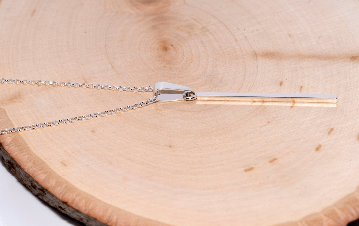 Sterling Silver stick necklace