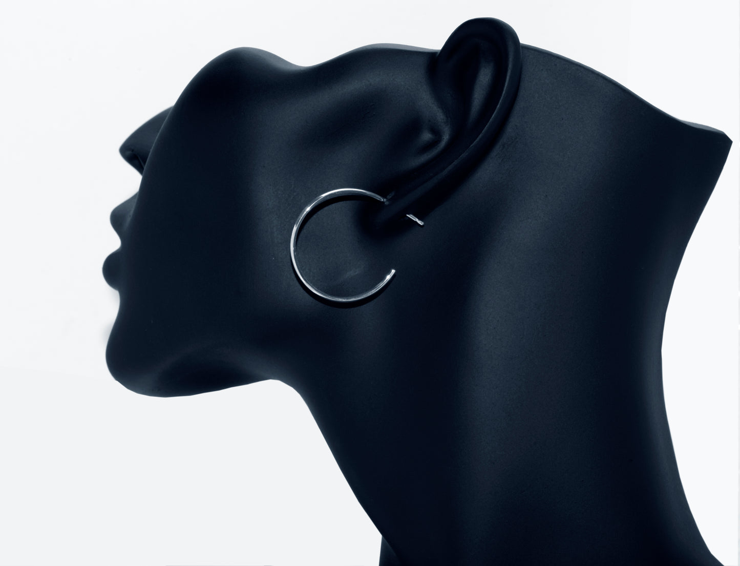 Sterling Silver open end hoop earrings