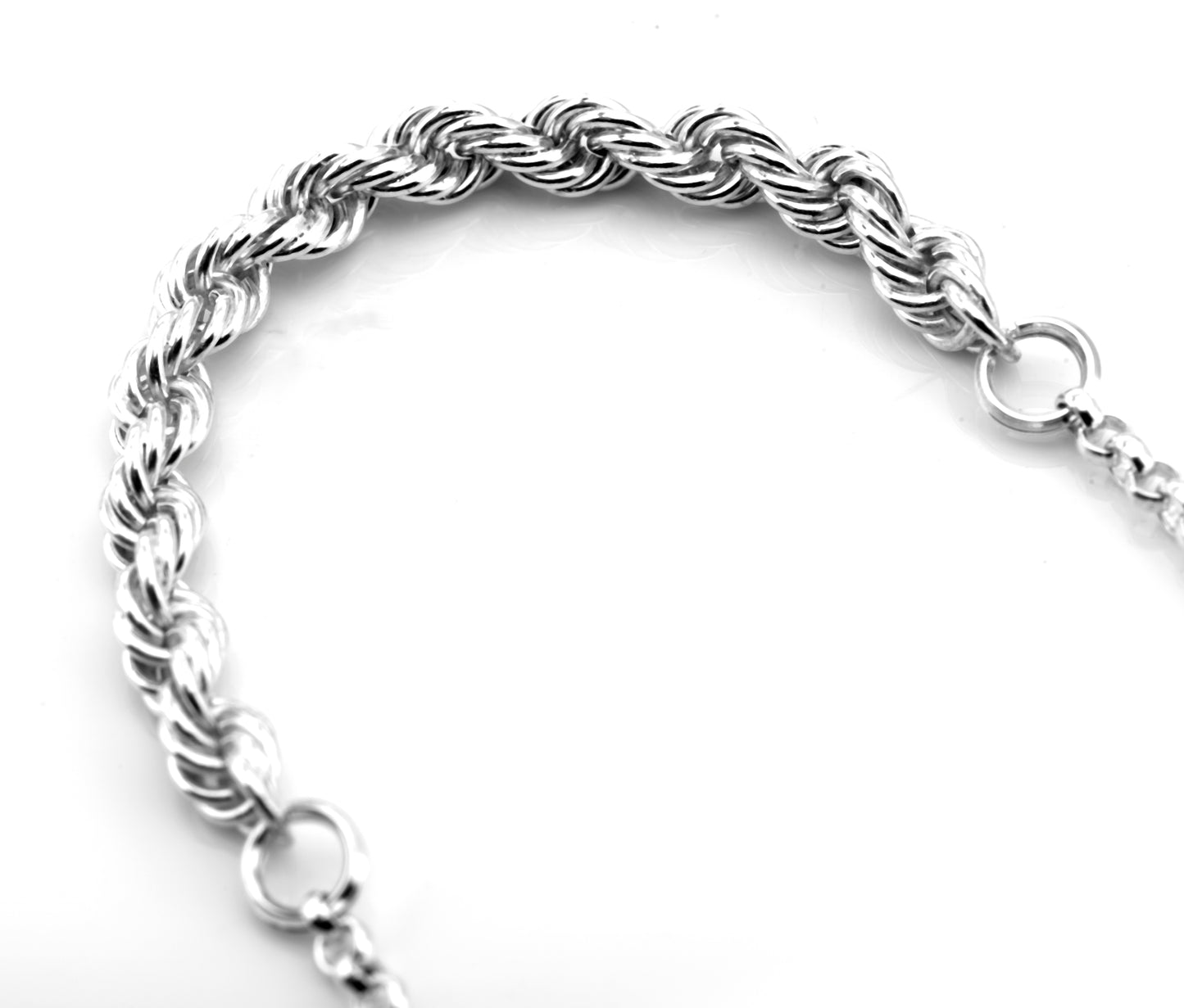 Sterling Silver Solid Rope Bracelet