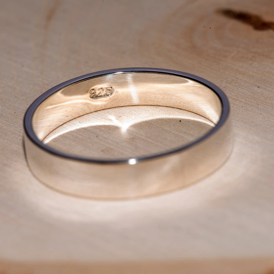 Sterling Silver Flat Band Polished Ring