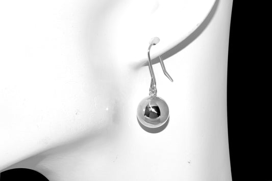 Sterling Silver Ball Hook Earrings