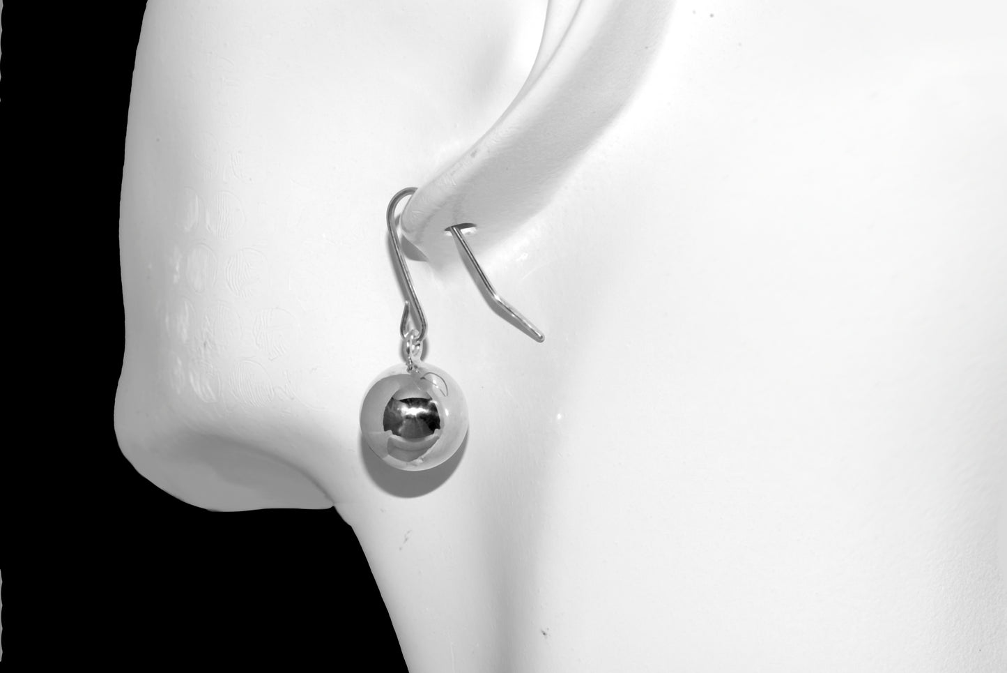 Sterling Silver Ball Hook Earrings