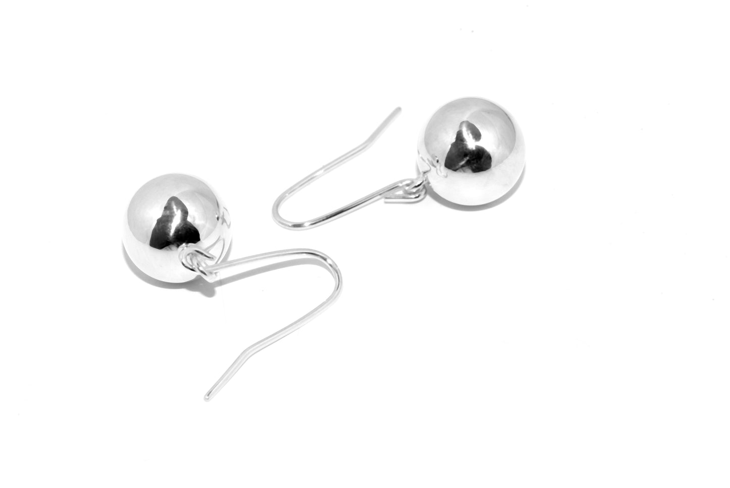 Sterling Silver Ball Hook Earrings