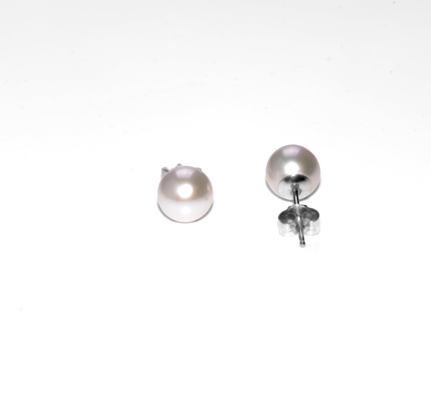 Sterling Silver Pearl Stud Earrings