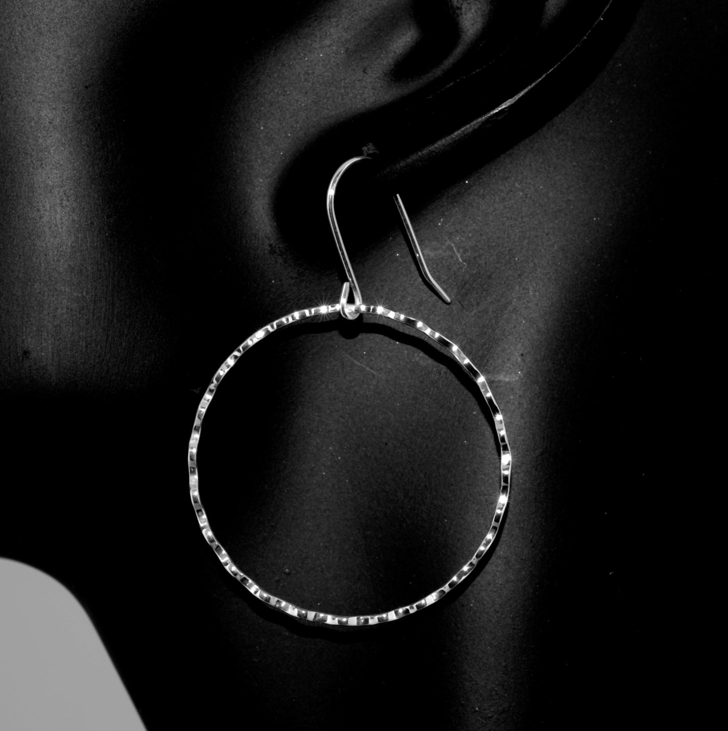 Sterling Silver Corrugated Hoop Earrings